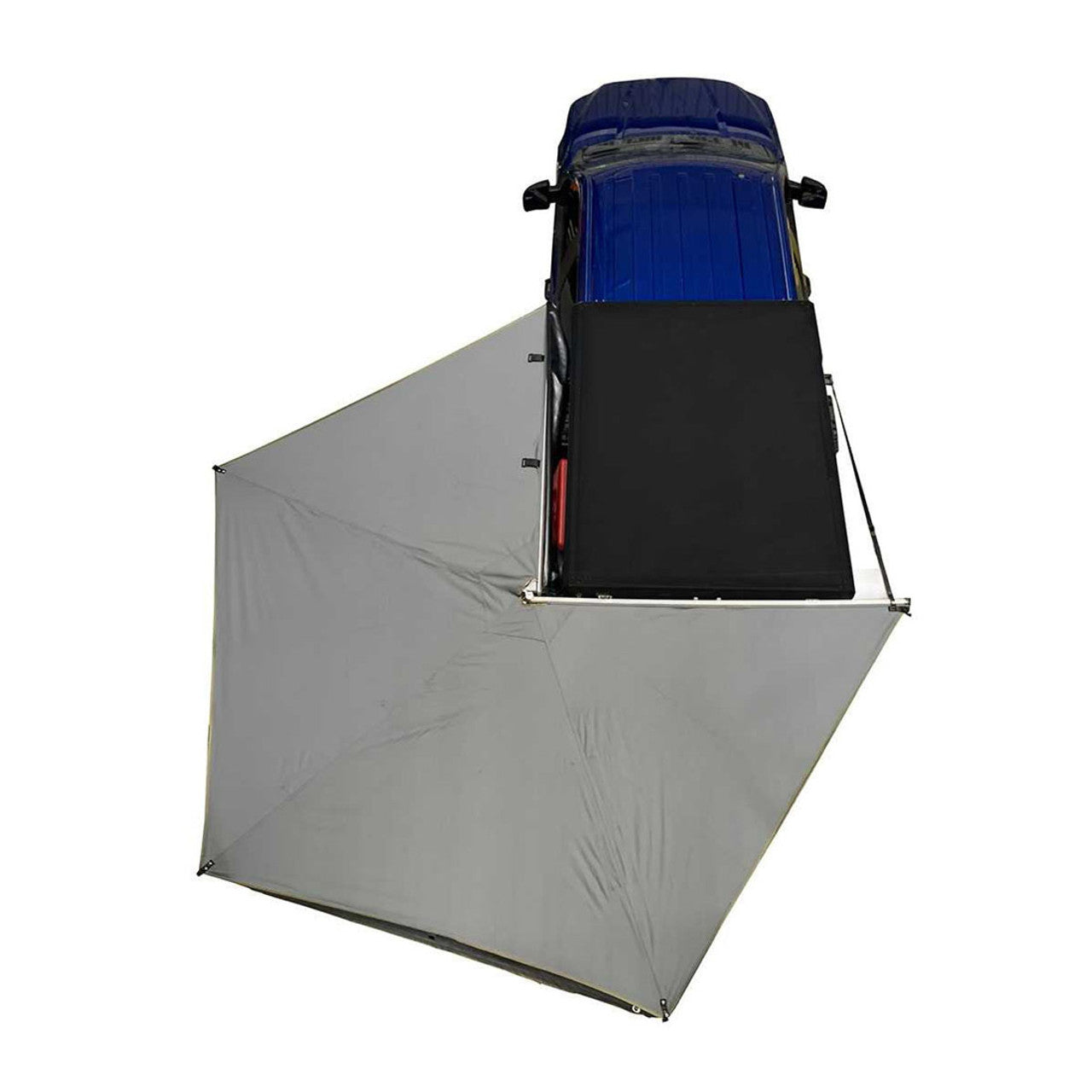 HD Nomadic 270 LT Awning - Driver Side - Dark Gray With Black Travel Cover Universal