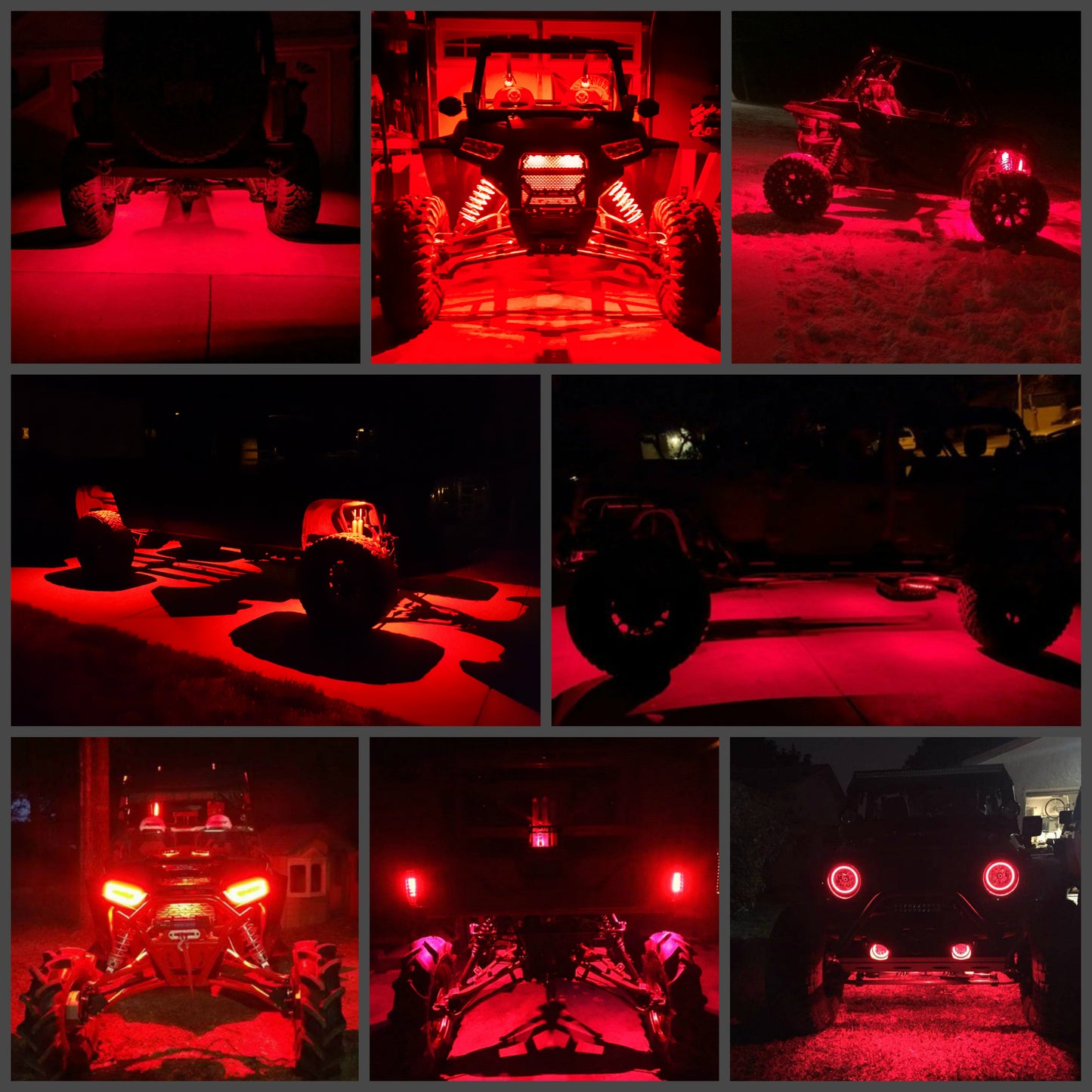 (TRUCK/JEEP) - 8w Single Color Rock Light Kit