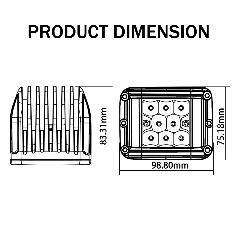 80w Side Shooter Pods (Pair)