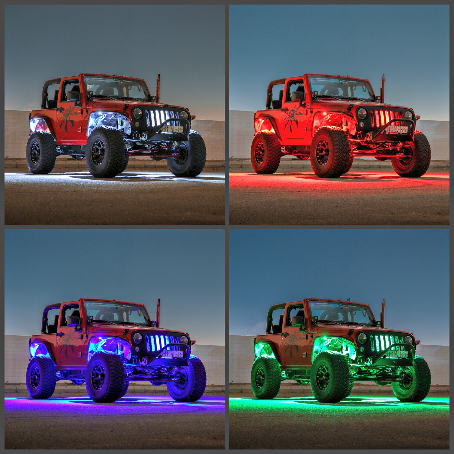 (TRUCK/JEEP) - RGB+W Standard Rock Light Kit