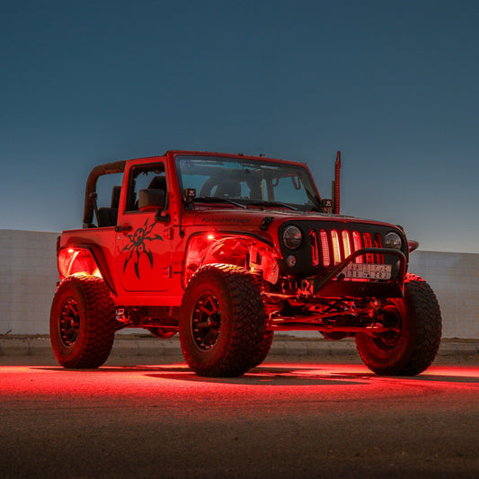 (TRUCK/JEEP) - 8w Single Color Rock Light Kit