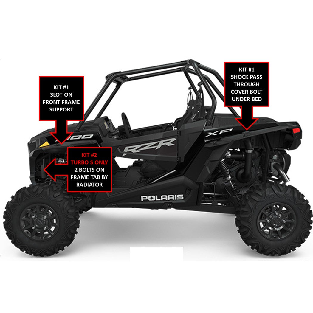 X3 & RZR Specific Rock Light Bracket/Mount Kit