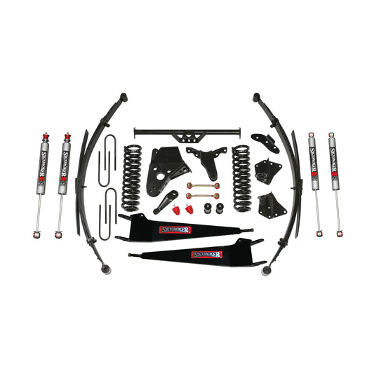 Suspension Lift Kit w/Shock M95 Performance 6 Inch Lift Incl. Front/Rear Springs Radius Arm Brackets Pitman Arm Bump Stops Sway Bar End Links Rear U Bolt Kit Skyjacker