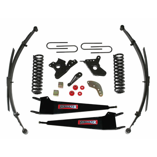 F-150 Class II Lift Kit 4 Inch Lift 80-96 F-150 Includes Front/Rear Springs Radius Arm Brackets Bump Stops Rear U Bolt Kit Pitman Arm Skyjacker