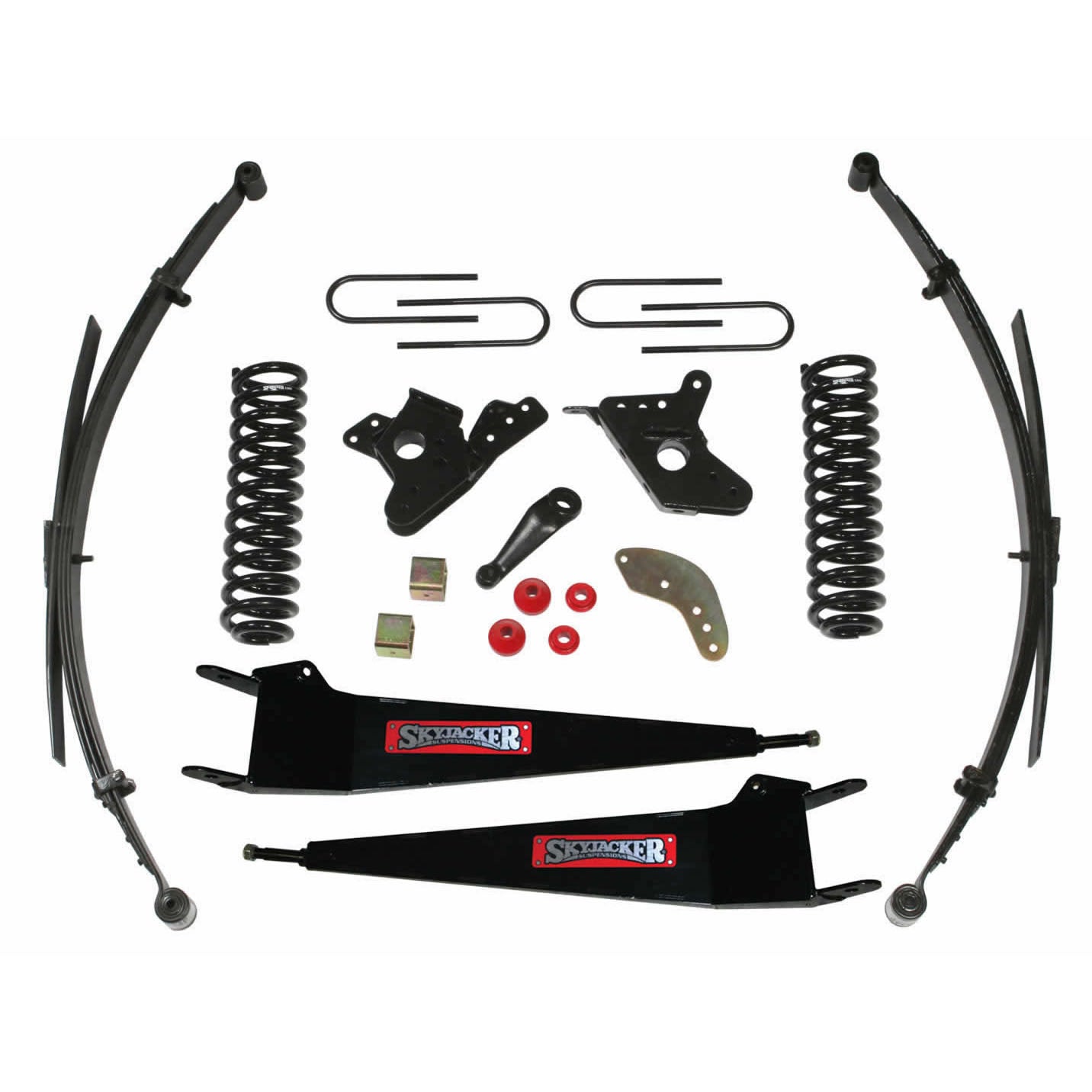 F-150 Class II Lift Kit 6 Inch Lift 80-96 F-150 Includes Front/Rear Springs Radius Arm Brackets Pitman Arm Bump Stops Rear U Bolt Kit Skyjacker