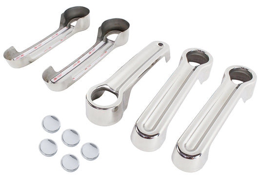 Jeep JK Exterior Door Handle Covers 10 Pieces 07-18 Wrangler JK Polished Silver Kentrol