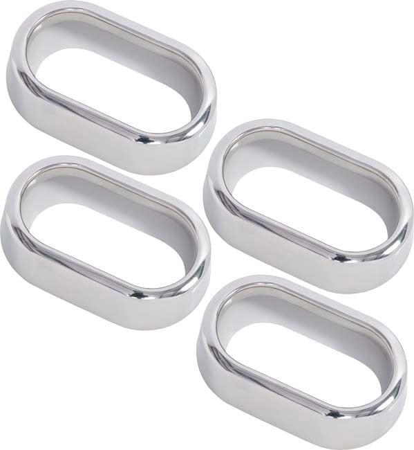 Jeep JK Interior Door Handle Bezels 4 Pieces 07-10 Wrangler JK Polished Silver Kentrol