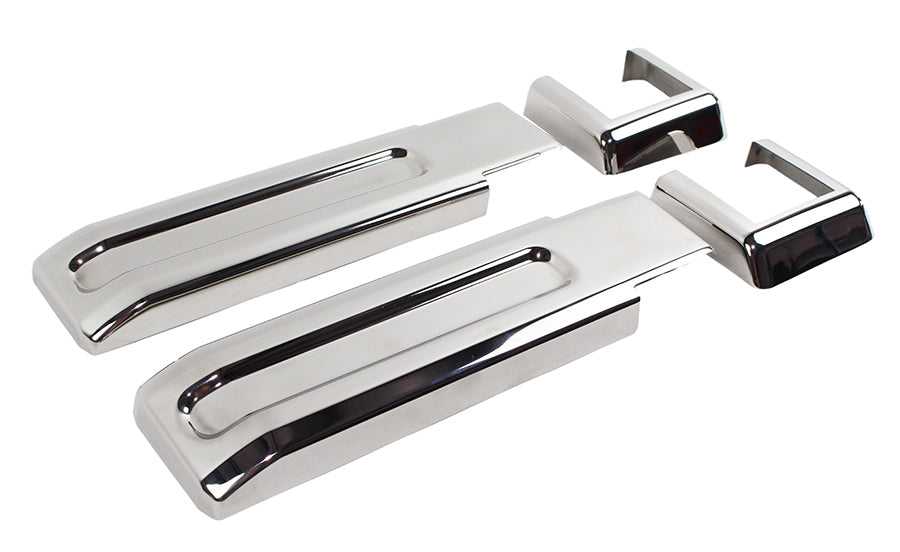 Jeep JK Tailgate Hinge Overlays 4 Pieces 07-18 Wrangler JK Polished Silver Kentrol