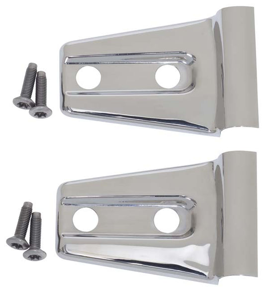 Jeep JK Hood Hinge Overlays Pair 07-18 Wrangler JK Polished Silver Kentrol