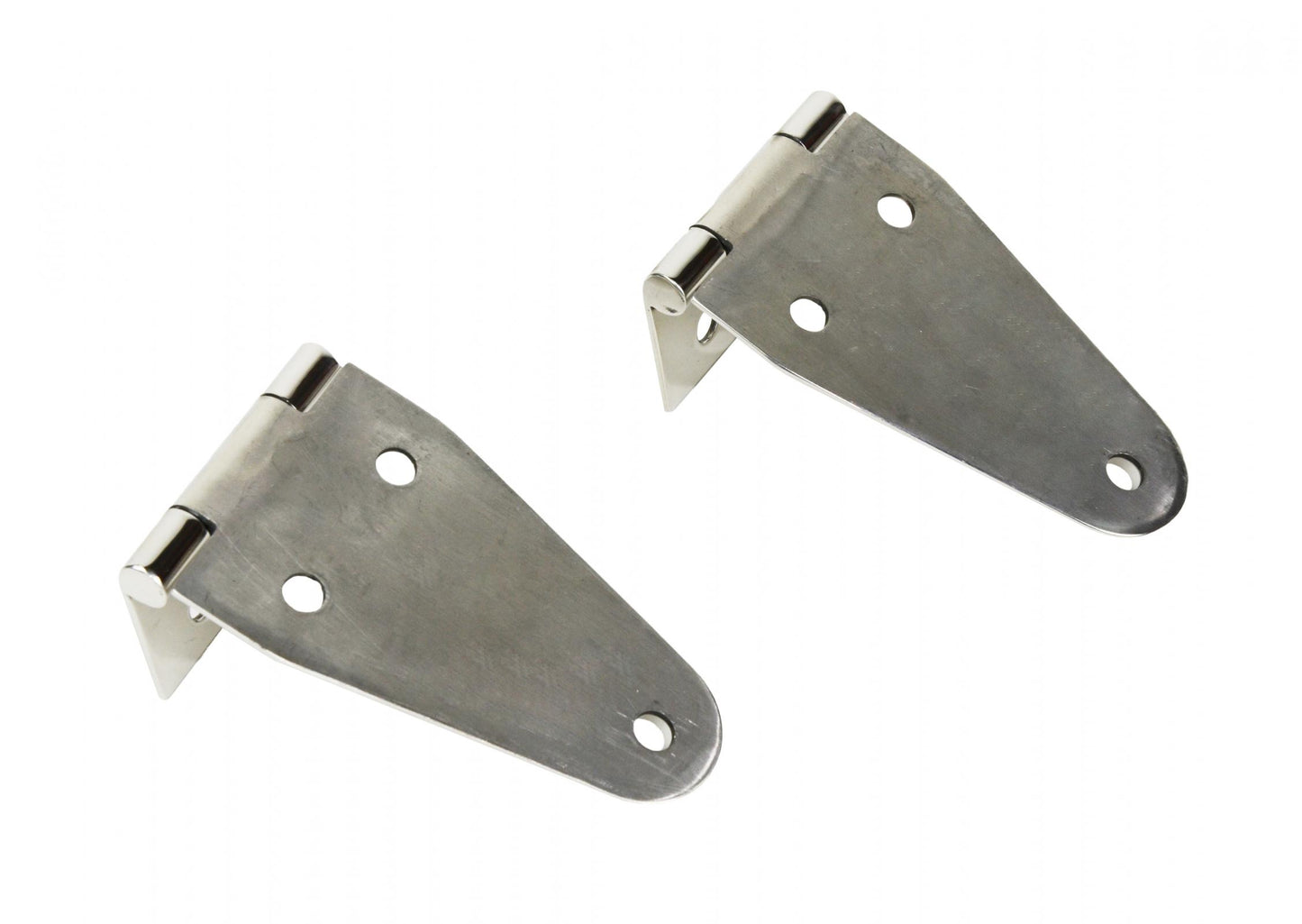 Jeep CJ/YJ Hood Hinge Pair 55-95 CJ and Wrangler YJ Polished Silver Kentrol