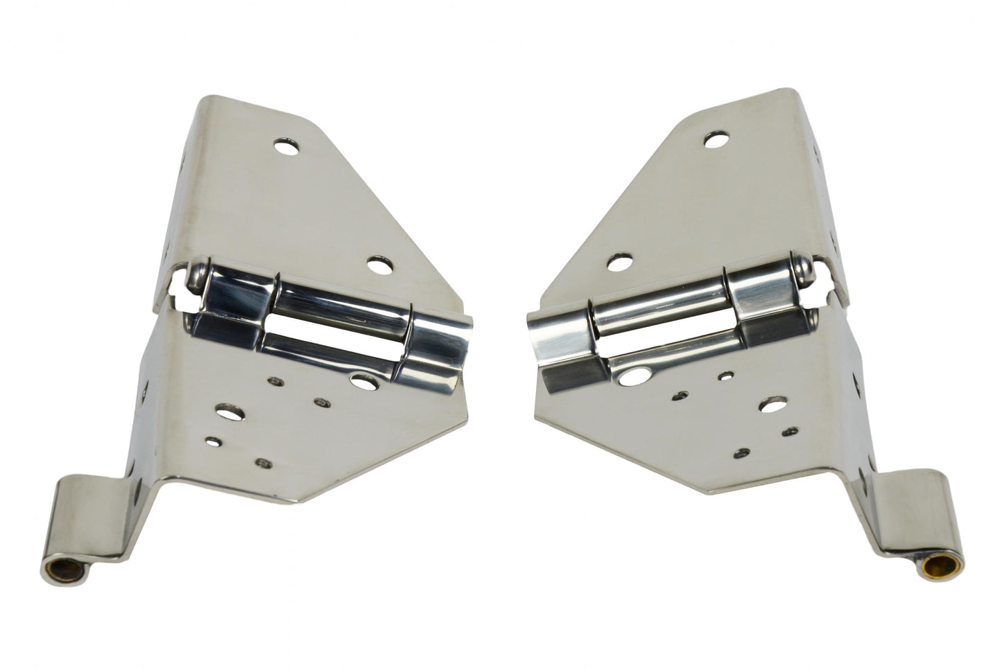 Jeep CJ/YJ Windshield Hinge Pair 76-95 CJ and Wrangler YJ Polished Silver Kentrol