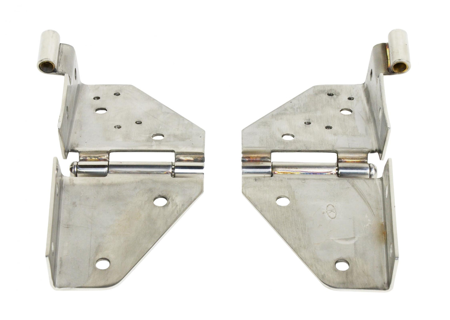 Jeep CJ/YJ Windshield Hinge Pair 76-95 CJ and Wrangler YJ Polished Silver Kentrol