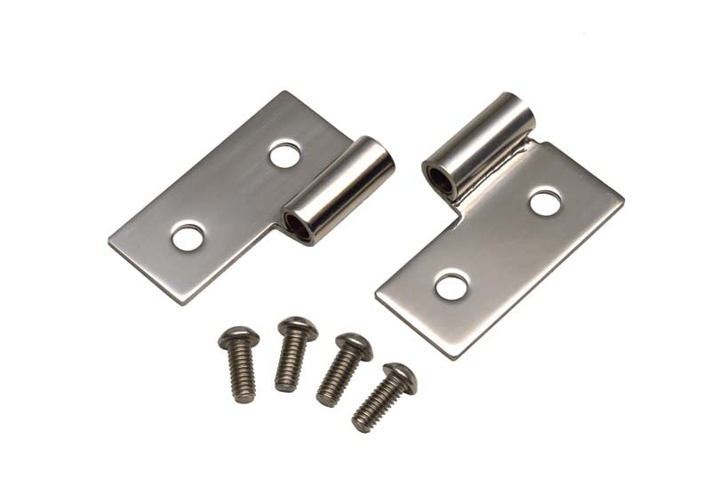 JEEP CJ/YJ/TJ Lower Door Hinge Pair 76-06 CJ Wrangler YJ/TJ Polished Silver Kentrol