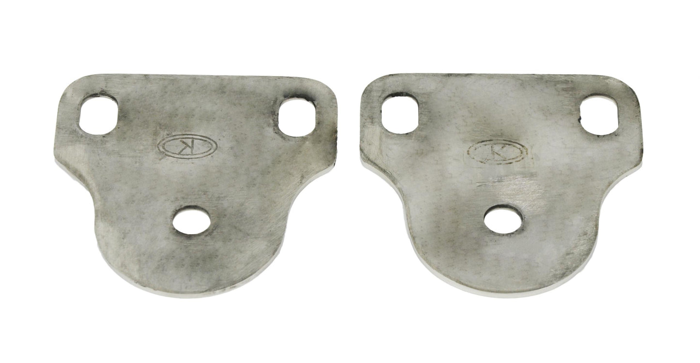 Jeep CJ/YJ Interior Windshield Brackets Pair 76-95 CJ and Wrangler YJ Polished Silver Kentrol