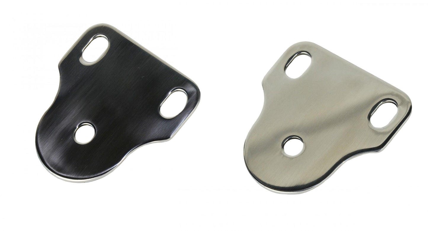 Jeep CJ/YJ Interior Windshield Brackets Pair 76-95 CJ and Wrangler YJ Polished Silver Kentrol