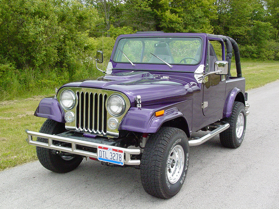 Jeep CJ Mirror Kit Pair 55-86 CJ Polished Silver Kentrol