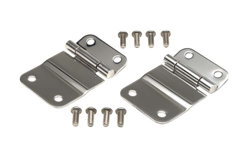 Jeep CJ Tailgate Hinge Pair 76-86 CJ7 Polished Silver Kentrol