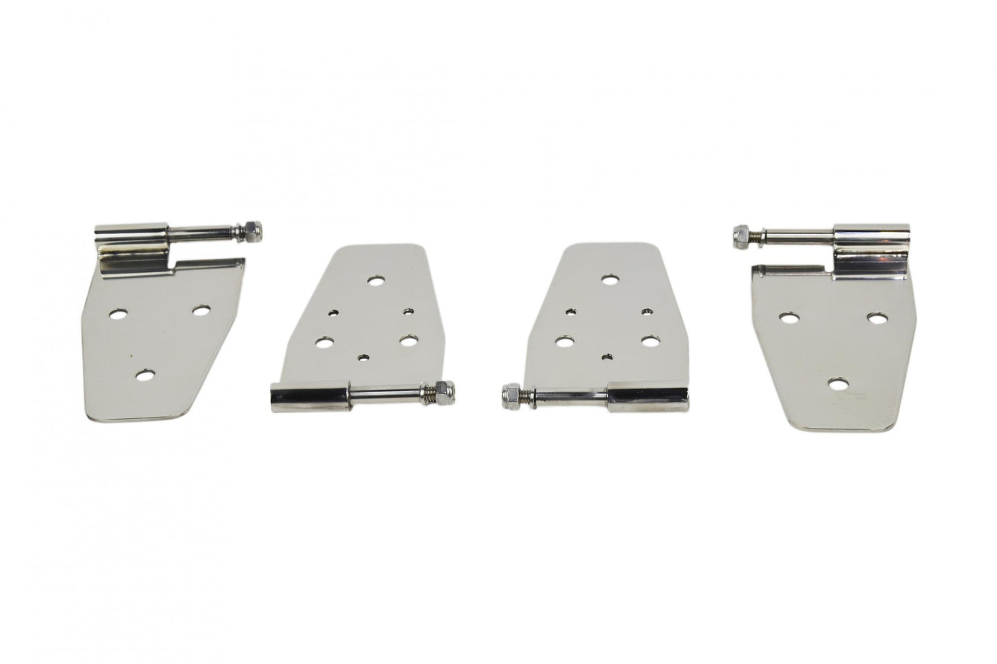 Jeep YJ Door Hinge Set 4 Pieces 87-95 Wrangler TJ Polished Silver Kentrol