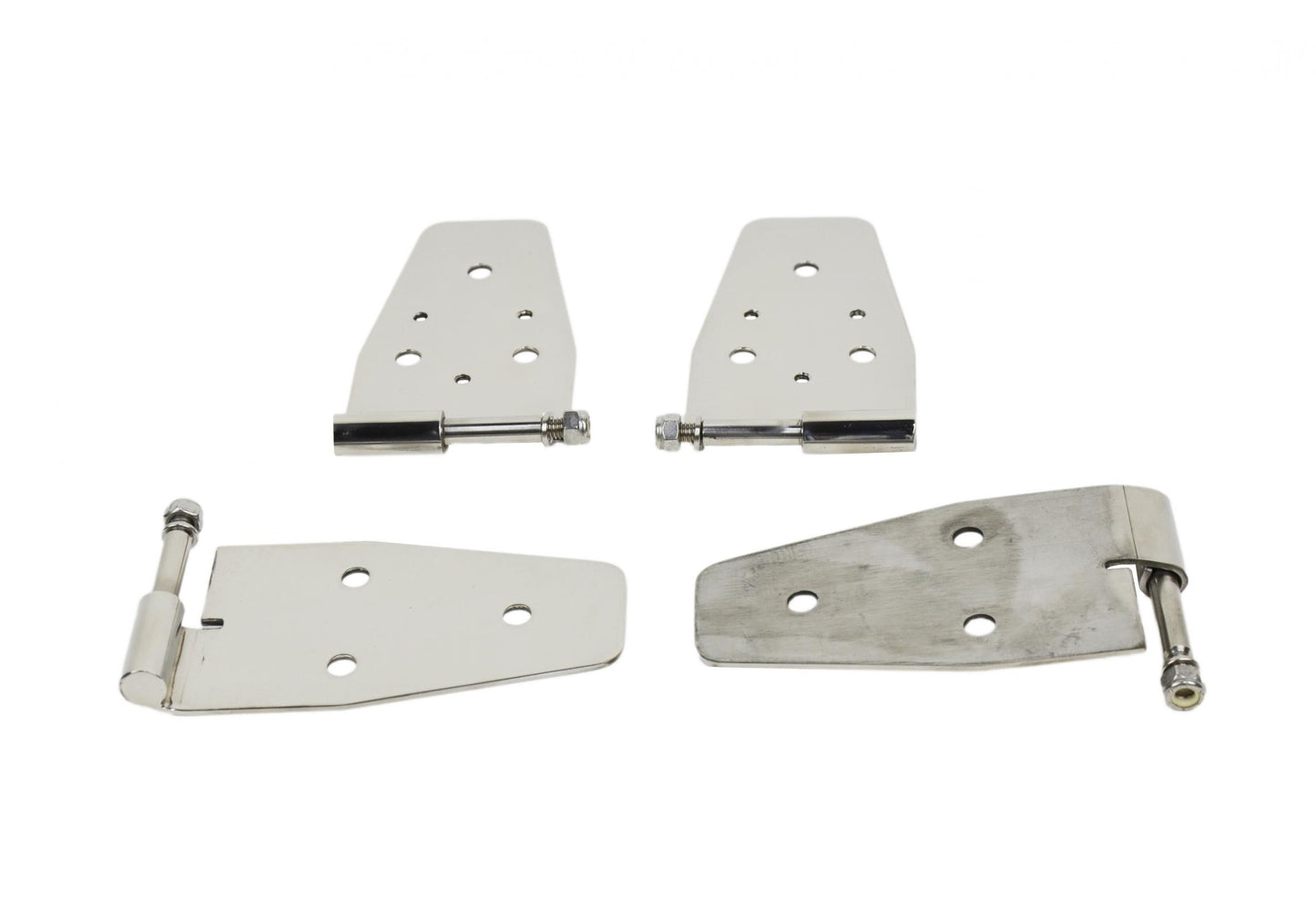 Jeep YJ Door Hinge Set 4 Pieces 87-95 Wrangler TJ Polished Silver Kentrol