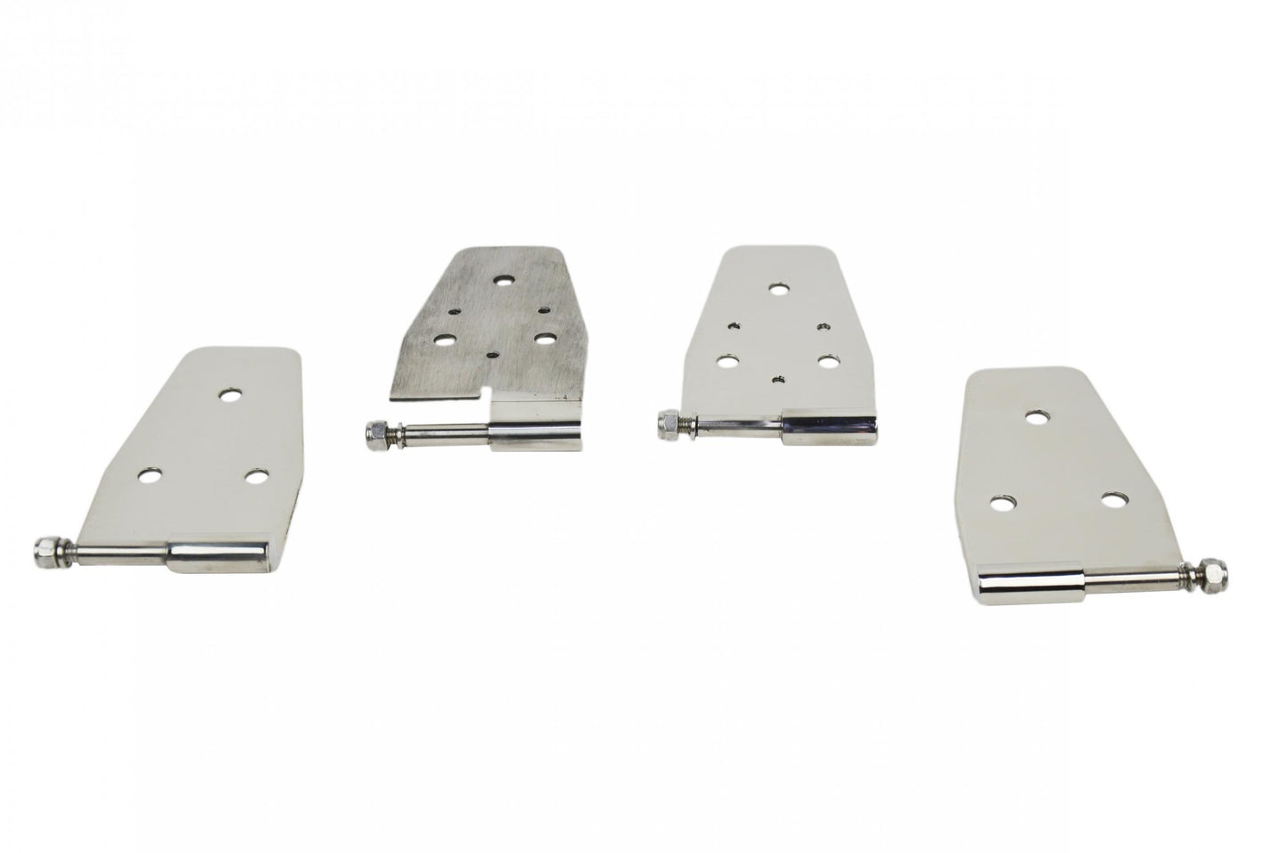 Jeep YJ Door Hinge Set 4 Pieces 87-95 Wrangler TJ Polished Silver Kentrol