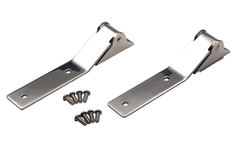 Jeep YJ Tailgate Hinge Pair 87-95 Wrangler TJ Polished Silver Kentrol