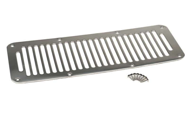 Jeep YJ Hood Vent 8 Holes 87-95 Wrangler TJ Polished Silver Kentrol