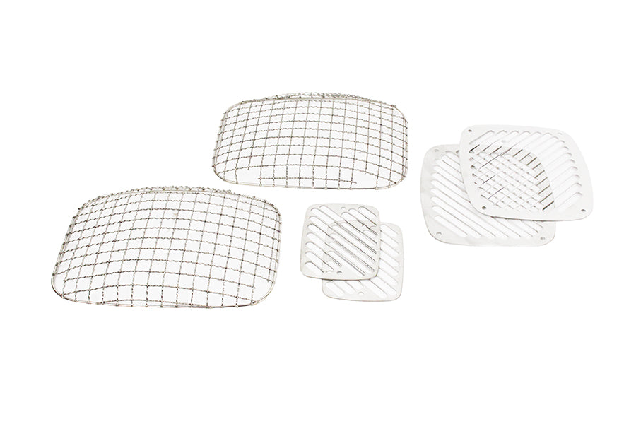 Jeep YJ Billet and Wire Mesh Set 6 Pieces 87-95 Wrangler TJ Polished Silver Kentrol