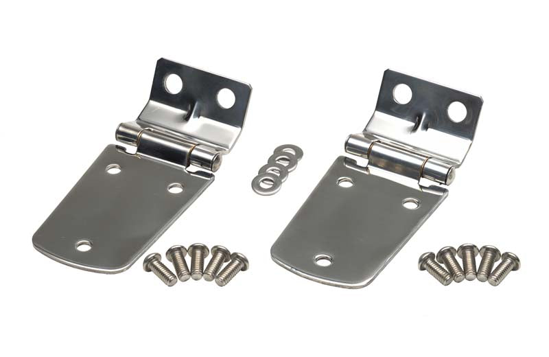 Jeep TJ Hood Hinge Pair 97-06 Wrangler TJ Polished Silver Kentrol