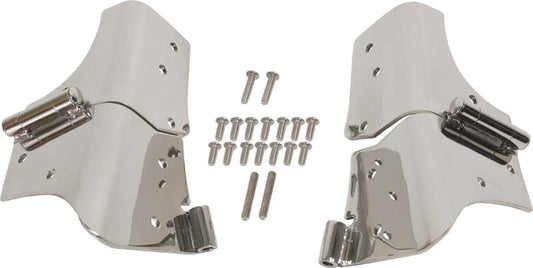 Jeep TJ Windshield Hinge Pair 97-06 Wrangler TJ Polished Silver Kentrol