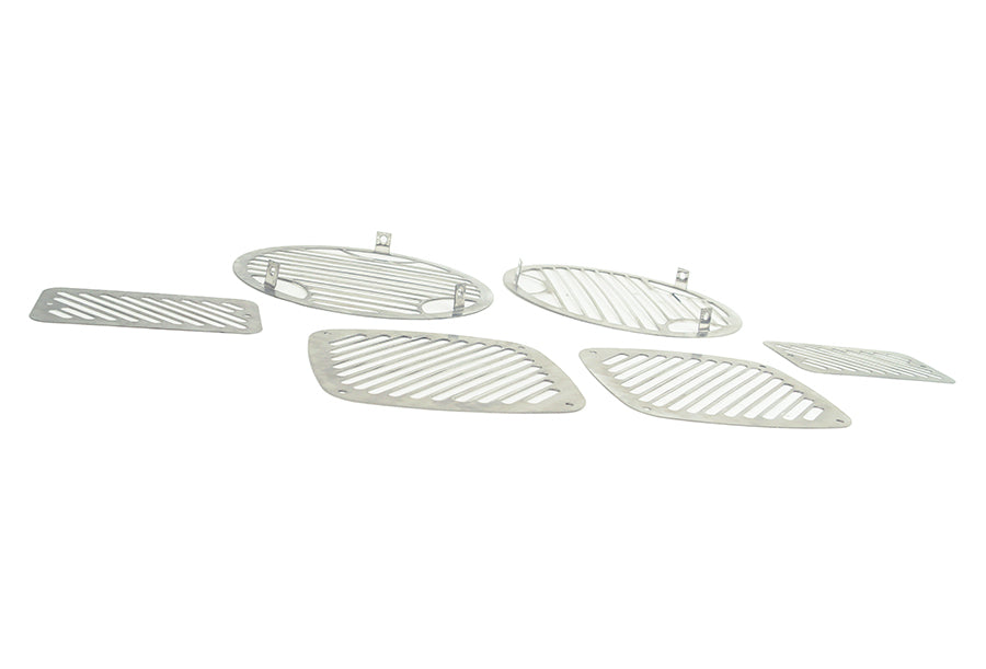 Jeep TJ Billet Style Light Kit 6 Pieces 97-06 Wrangler TJ Polished Silver Kentrol