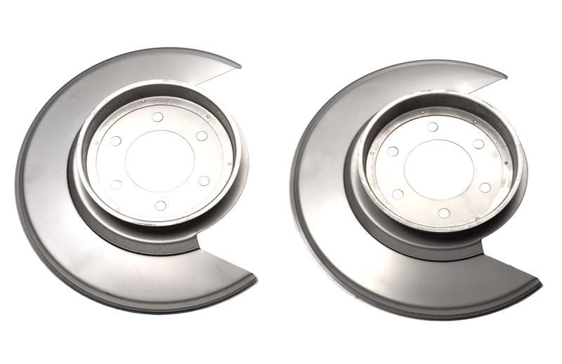 Jeep CJ Disc Brake Dust Cover Pair 76-78 CJ Polished Silver Kentrol