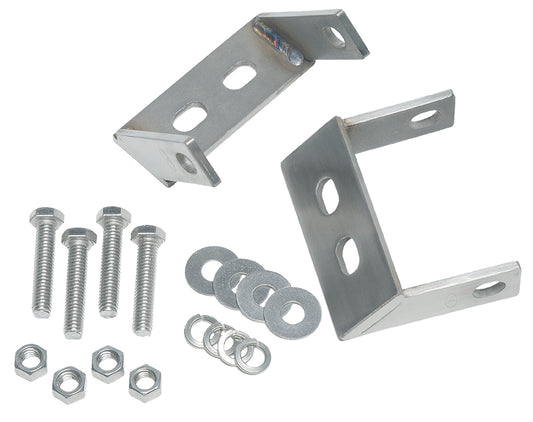 Jeep CJ Rear Bumper Brackets Pair 45-86 CJ Polished Silver Kentrol