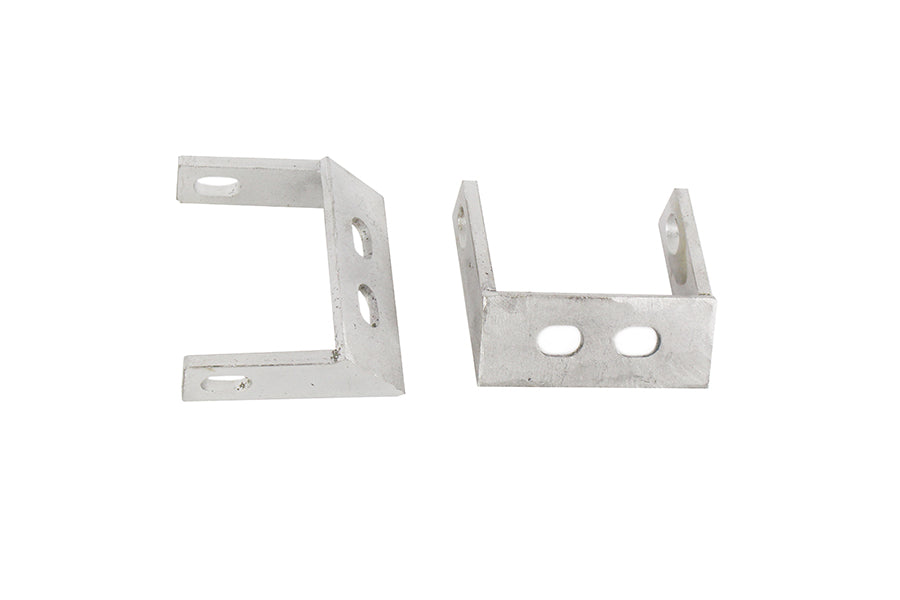 Jeep CJ Rear Bumper Brackets Pair 45-86 CJ Polished Silver Kentrol