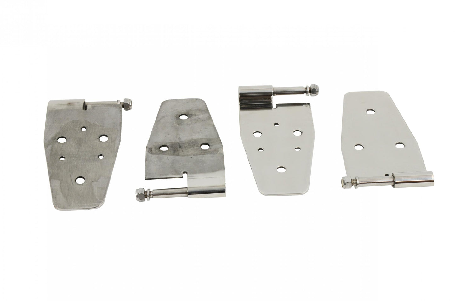 Jeep TJ Door Hinge Set 4 Pieces 97-06 Wrangler TJ Polished Silver Kentrol