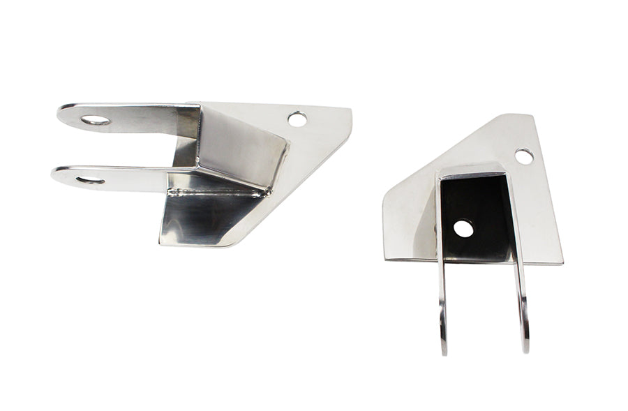 Jeep YJ Mirror Relocation Bracket Pair 87-95 Wrangler TJ Polished Silver Kentrol