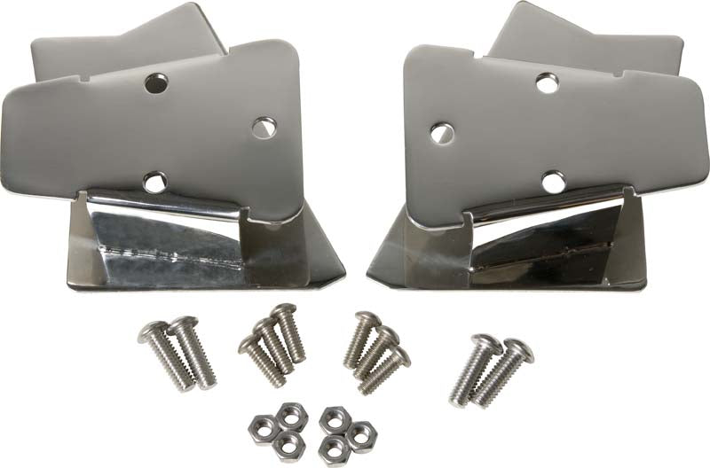 Jeep TJ Mirror Relocation Bracket Pair 03-06 Wrangler TJ Polished Silver Kentrol