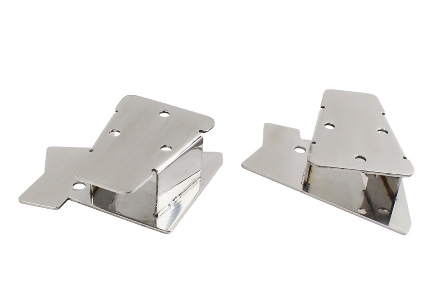 Jeep TJ Mirror Relocation Bracket Pair 03-06 Wrangler TJ Polished Silver Kentrol