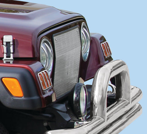 Jeep TJ Bug Shield 98-06 Wrangler TJ Polished Silver Kentrol