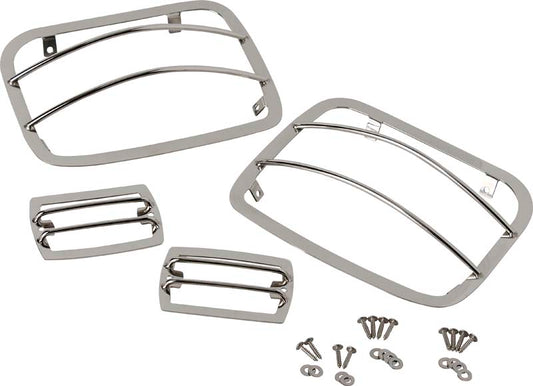 Jeep YJ Light Guard Set 4 Pieces 87-95 Wrangler TJ Polished Silver Kentrol