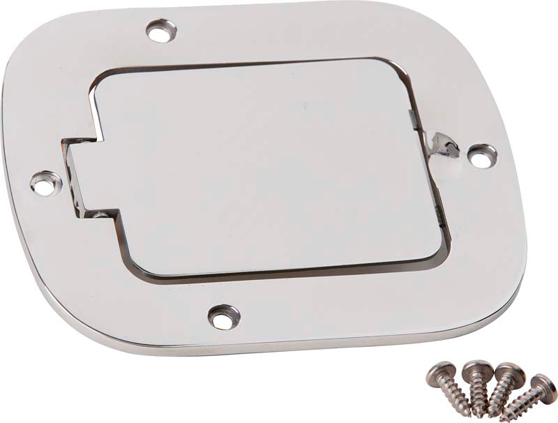 Jeep CJ/YJ Billet Style Gas Hatch 77-95 CJ and Wrangler YJ Polished Silver Kentrol