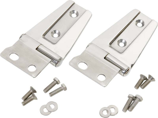 Jeep JK Hood Hinge Pair 07-18 Wrangler JK Polished Silver Kentrol