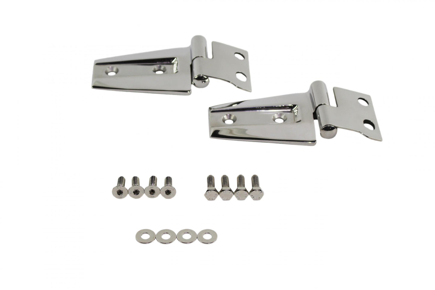 Jeep JK Hood Hinge Pair 07-18 Wrangler JK Polished Silver Kentrol