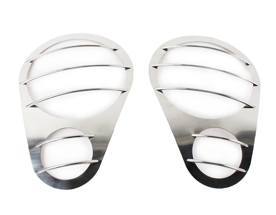 Jeep JK Headlight Guards Pair 07-18 Wrangler JK Polished Silver Kentrol