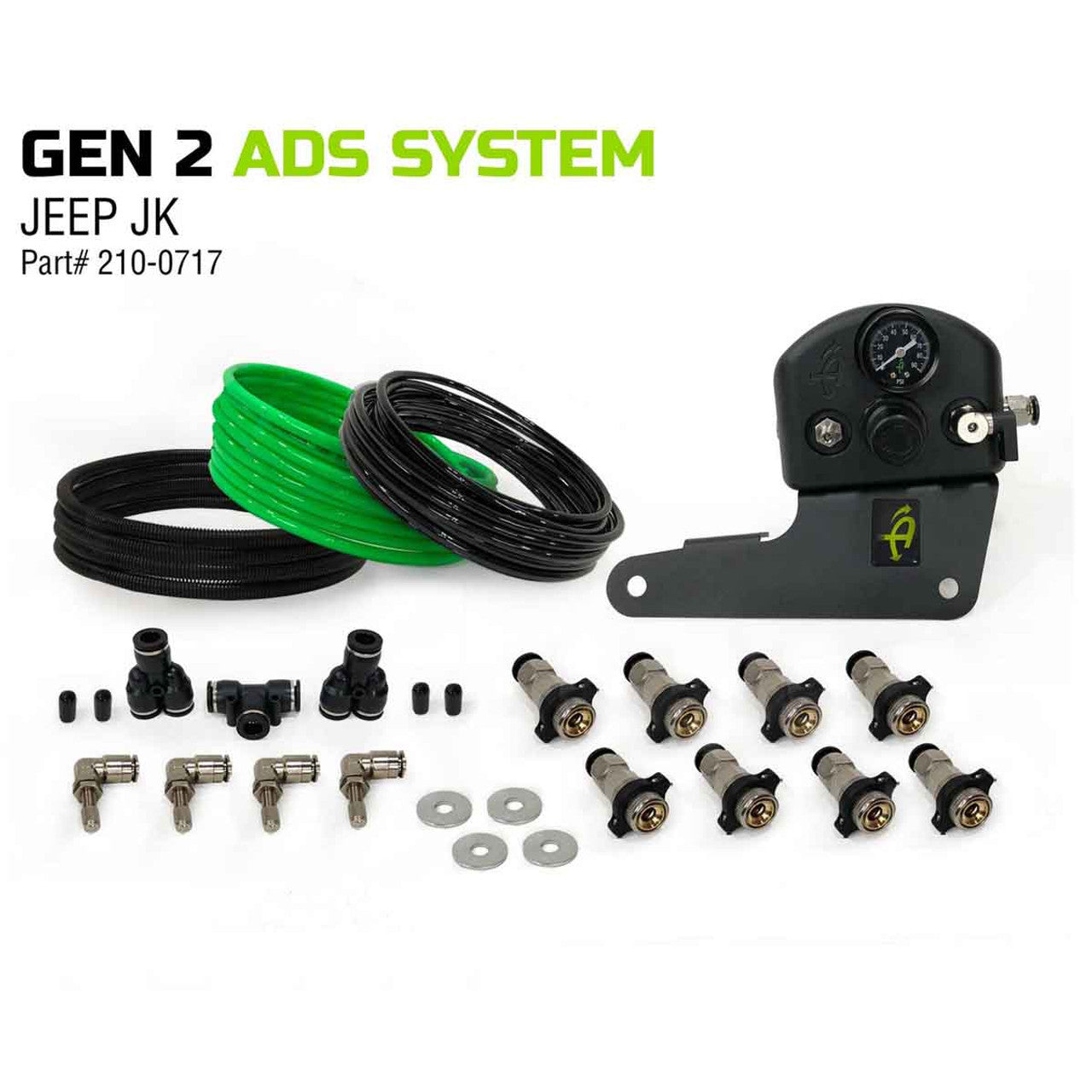 4 Tire Inflation System - Jeep Wrangler JK & JKU Engine Bay Mount Driver Side Front