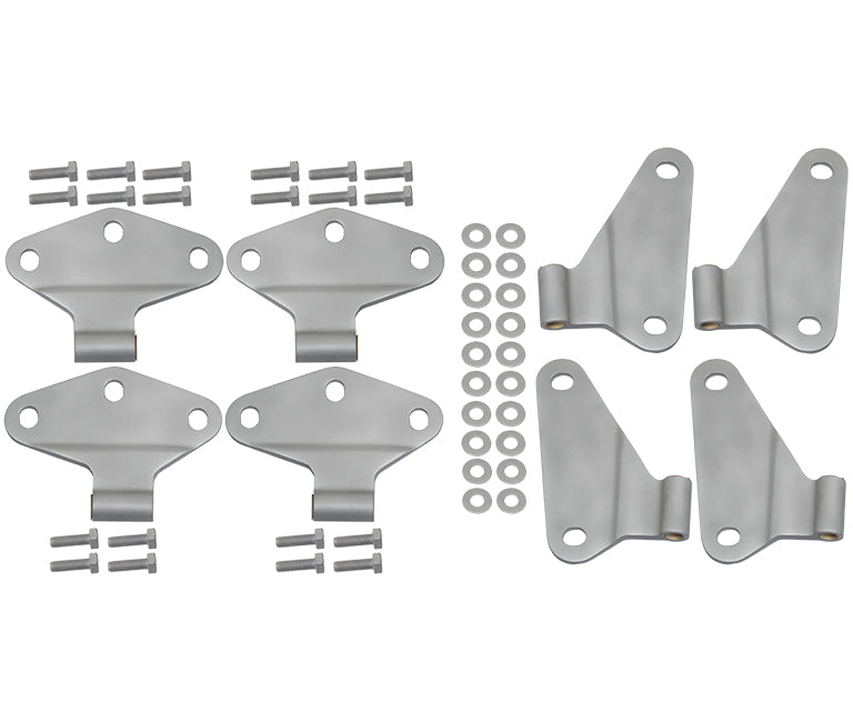 Jeep JK Body Door Hinge Set 8 Pieces 4 Door 07-18 Wrangler JK Bare Grey Kentrol