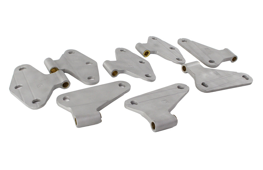 Jeep JK Body Door Hinge Set 8 Pieces 4 Door 07-18 Wrangler JK Bare Grey Kentrol