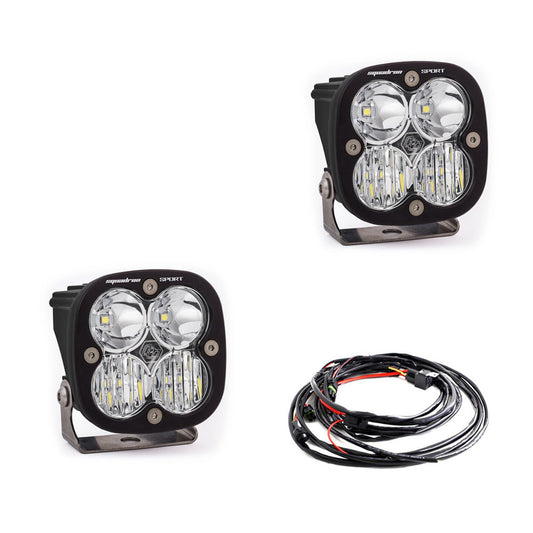 Squadron Sport Black LED Light Pod Pair (Driving/Combo, Clear)