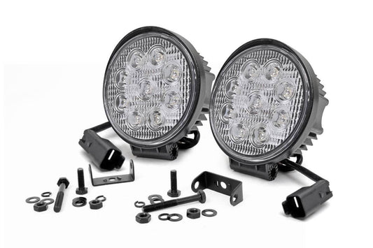 4 Inch Chrome Series LED Light - Round - Pair