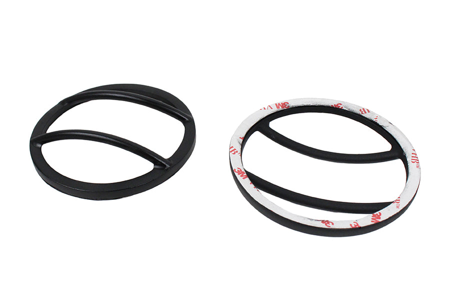 Jeep JK Fog Light Cover Pair 07-18 Wrangler JK Powdercoat Black Kentrol