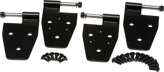 Jeep YJ Door Hinge Set 4 Pieces 87-95 Wrangler TJ Powdercoat Black Kentrol